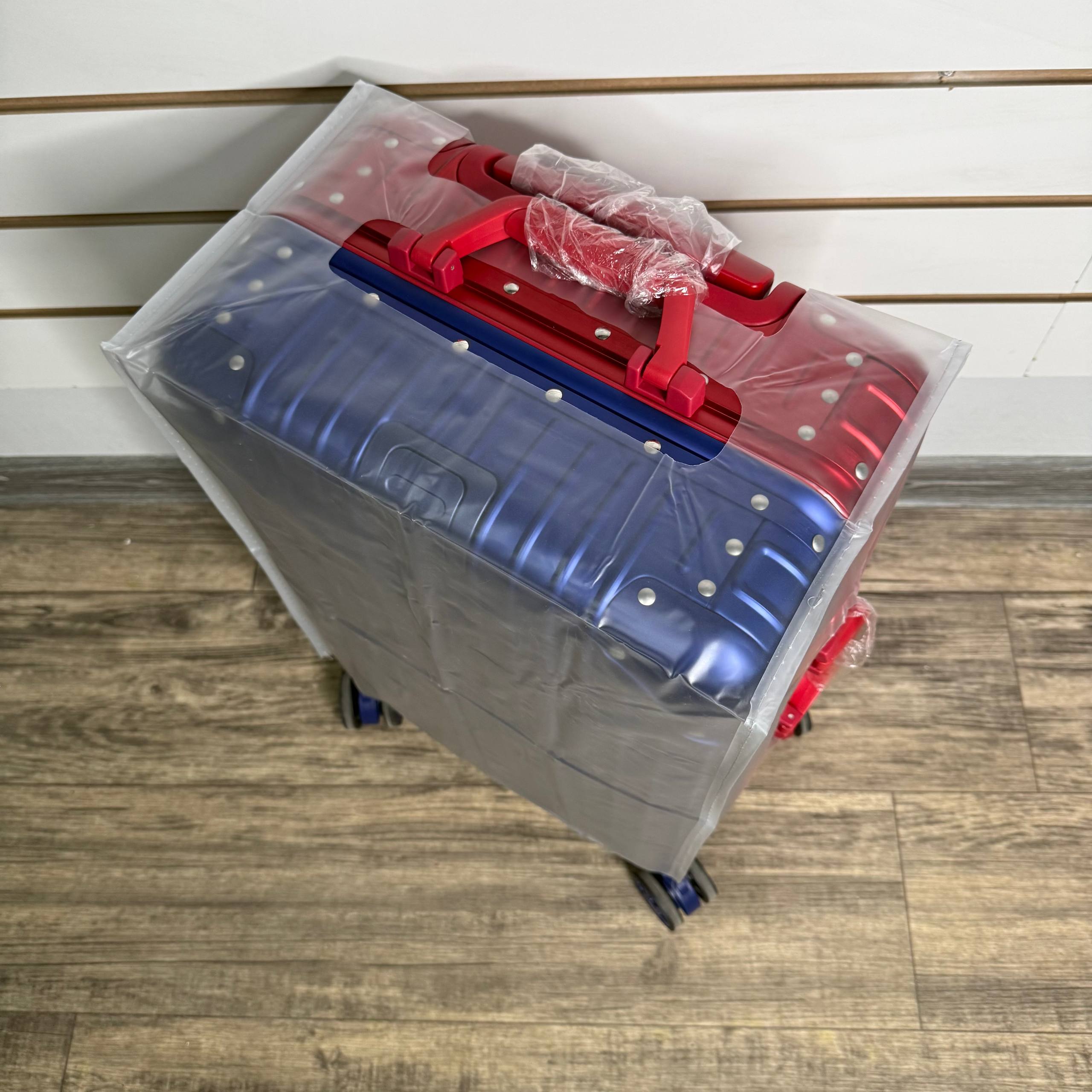 Чемодан алюминиевый S - Синий/Красный