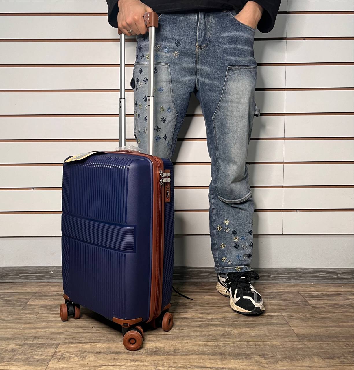 Чемодан полипропилен S - Синий